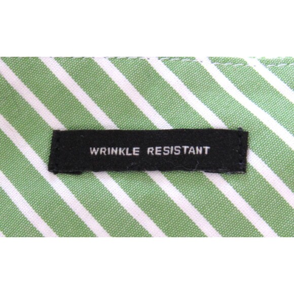 Talbots Size 8P Button Down Shirt Wrinkle Resistant Long Sleeve Green Paisley - Picture 3 of 9